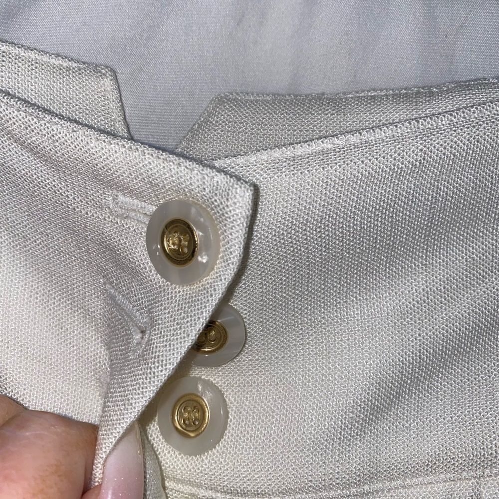 NWT Veronica Beard Alicia High-Rise Shorts Off White Sz 0 retail $ 348.00 - Picture 9 of 12